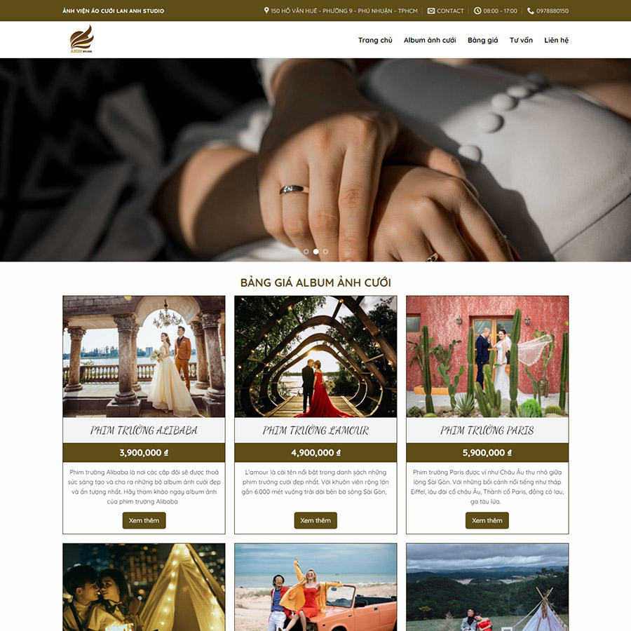 Theme wordpress flatsome dịch vụ chụp ảnh cưới