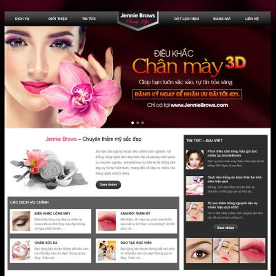 Mẫu web dịch vụ phun xăm