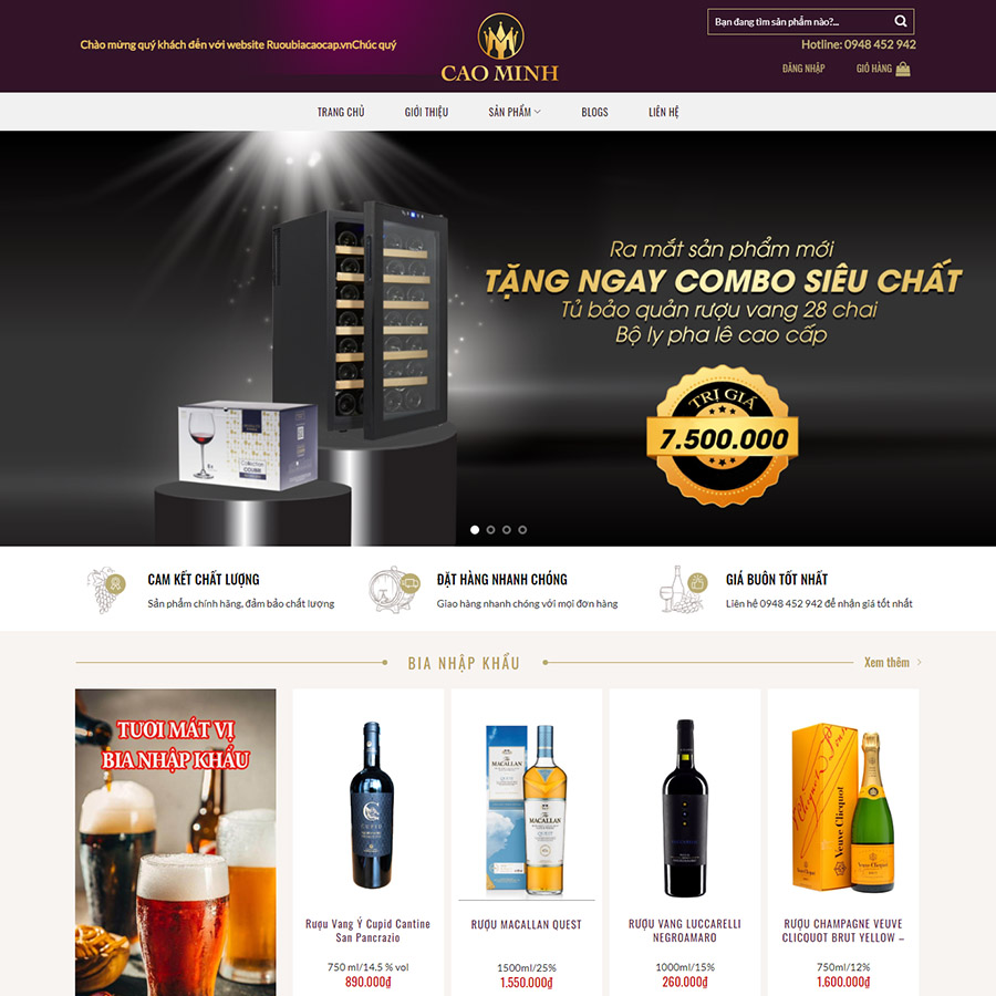 Theme Wordpress bán rượu 01