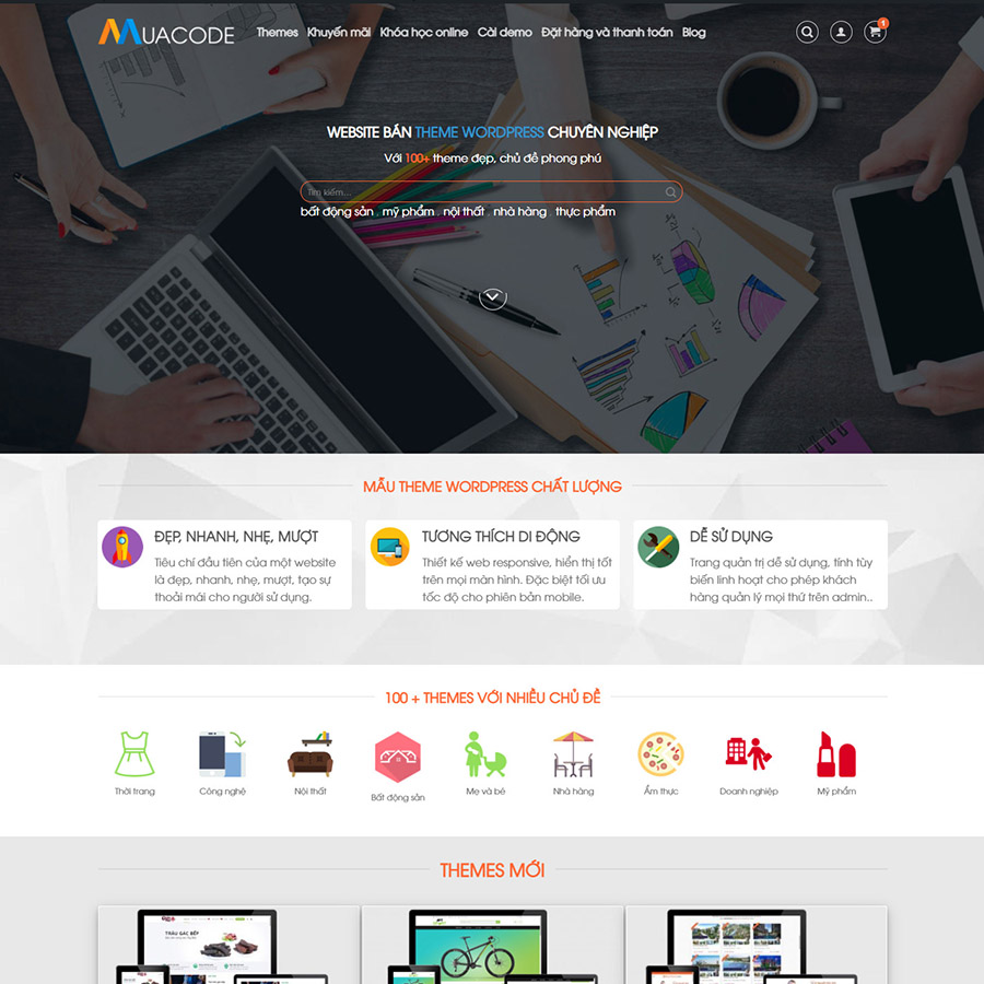 Theme wordpress dịch vụ mua bán code