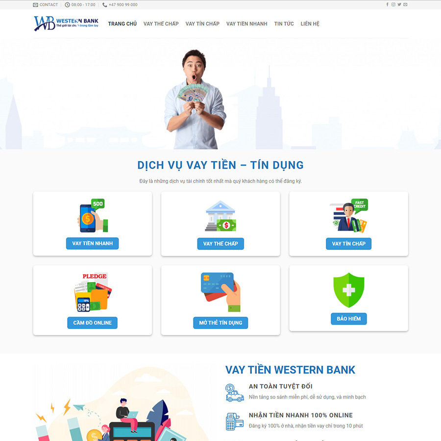 Theme wordpress dịch vụ tài chính 01