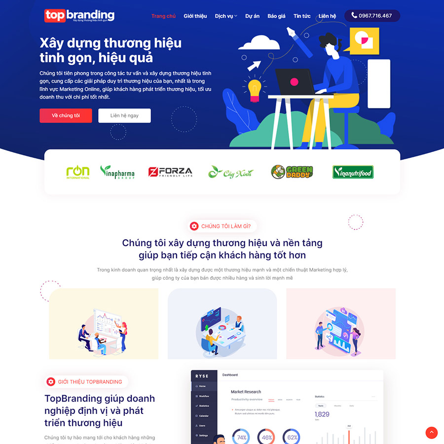 Theme wordpress dịch vụ quảng cáo - marketing