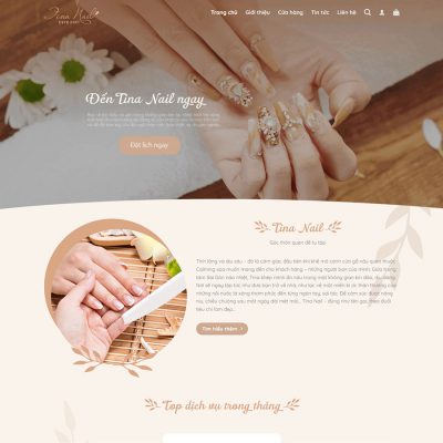 Theme wordpress dịch vụ nail và phụ kiện