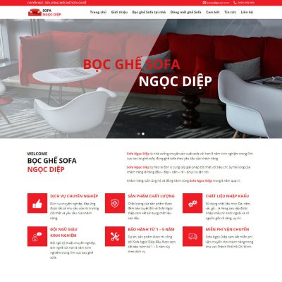 Theme wordpress dịch vụ bọc ghế nệm, salon