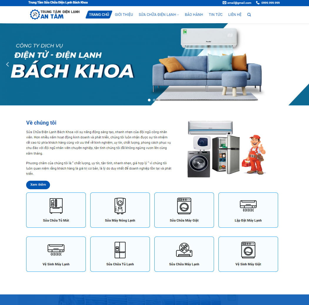 Theme wordpress điện lạnh 01