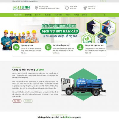 Theme wordpress dịch vụ vệ sinh, hút hầm , bể phốt