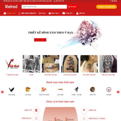 Theme wordpress dịch vụ xăm hình