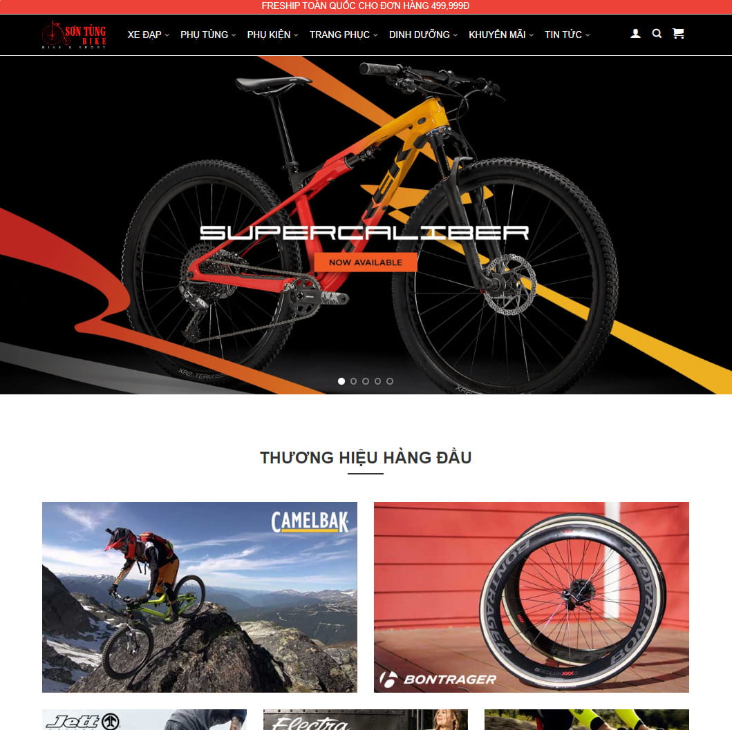 Theme wordpress bán xe đạp 01